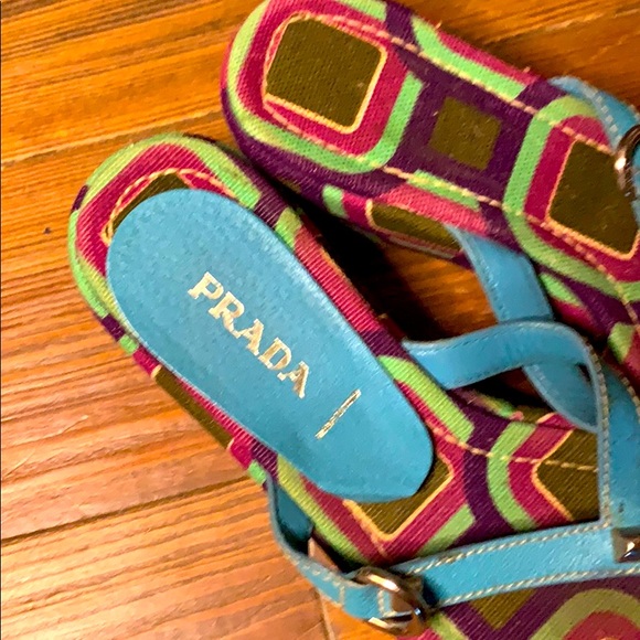 Authentic PRADA platform sandals size 38 - Picture 3 of 9